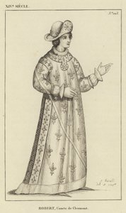 XIV Century, Robert, greve af Clermont (gravering) af French School
