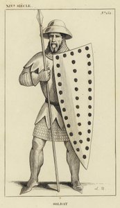 XIV Century, Soldat (gravering) af French School