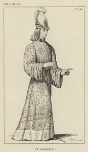 XIV Century, A Lord (gravering) af French School