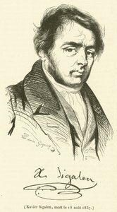 Xavier Sigalon, død 18. august 1837 (kobberstik) af French School