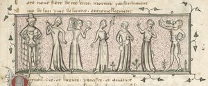 Yates Thompson 21, f. 165, Seven Deadly Sins, ca. 1380 (vellum) af French School