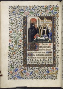 Yates Thompson 46 f156 v - Burial of the Dead, c.1410-20 (vellum) af French School