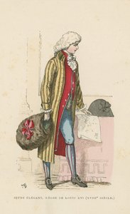 Young French dandy of the reign of Louis XVI, 18th Century  af French School