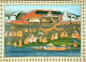 Zenana af Muhammad Shah på et besøg i landet fra 