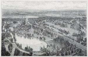 Luftfoto af Parc du Montsouris af French School