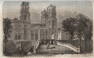 Cathedrale Notre-Dame (Notre Dame) de Laon (1150-1180), Aisne - indgravering i ""History of France"" af Victor Duruy (1811-1894) - 1882 af French School