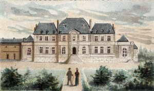 udsigt over Chateau de la Muette (Passy) af French School