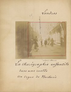 London. Børnets koreograf i en gyde Un Oigue Barbarie af French Unknown maker
