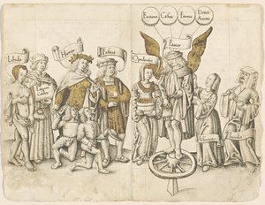 A Dialogue on Human Favor (recto) [fol. 15 verso / 16 recto] af French early 16th Century
