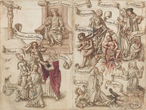 "Udslette sporet af gryden i asken" [fol. 32 verso / 33 recto] af French early 16th Century