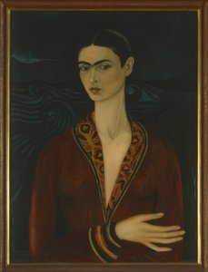 Self-Portrait iført en fløjlskjole af Frida Kahlo
