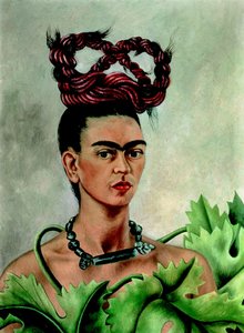 Selvportræt med fletning af Frida Kahlo