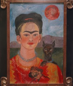 Selvportræt med portræt af Diego ... af Frida Kahlo