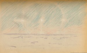 Månering med falske måner og et forslag til vandrette akser, 24. november 1893, 1987 af Fridtjof Nansen