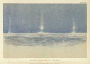Moonlight, 22. november 1893, pastelskitse (farve litho) af Fridtjof Nansen
