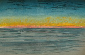 Den aftagende polardag, 22. september 1893. Pastelskitse, 1893 1897