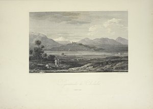 Pyramid of Cholula, tegnet af Gmelin, illustration fra 
