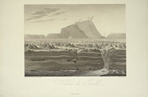 Volcano of Jorullo, tegnet af Gmelin, illustration fra 