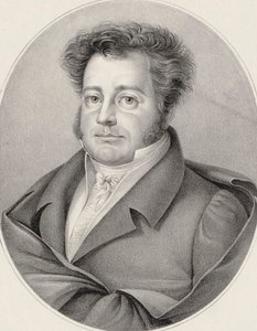 Portræt af komponisten Heinrich Marschner 1795-1861. af Friedrich August Fricke