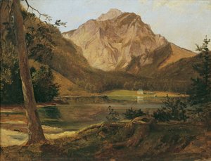 Den forreste Langbathsee med Höllengebirge