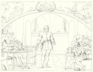 Illustration til Schillers Lied von der Glocke eller The Song Of The Bell (gravering) af Friedrich August Moritz Retzsch