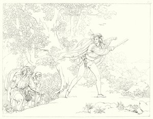 Illustration til Schillers Lied von der Glocke eller The Song Of The Bell (gravering) af Friedrich August Moritz Retzsch