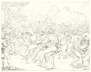 Illustration til Schillers Lied von der Glocke eller The Song Of The Bell (gravering) af Friedrich August Moritz Retzsch