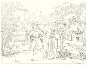 Illustration til Schillers Lied von der Glocke eller The Song Of The Bell (gravering) af Friedrich August Moritz Retzsch