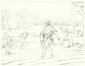 Illustration til Schillers Lied von der Glocke eller The Song Of The Bell (gravering) af Friedrich August Moritz Retzsch