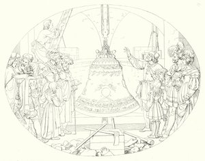 Illustration til Schillers Lied von der Glocke eller The Song Of The Bell (gravering) af Friedrich August Moritz Retzsch