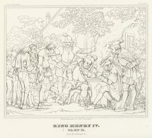 Kong Henrik IV, del II, akt III, scene 2 (gravering) af Friedrich August Moritz Retzsch