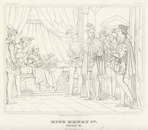 Kong Henrik IV, del II, akt IV, scene 4 (gravering) af Friedrich August Moritz Retzsch