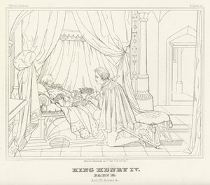 Kong Henrik IV, del II, akt IV, scene 4 (gravering) af Friedrich August Moritz Retzsch