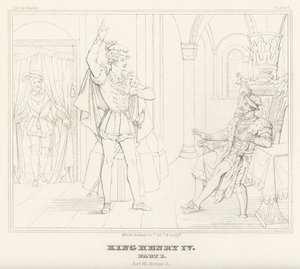 Kong Henrik IV, del I, akt III, scene 3 (gravering) af Friedrich August Moritz Retzsch