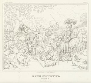 Kong Henrik IV, del I, akt V, scene 4 (gravering) af Friedrich August Moritz Retzsch