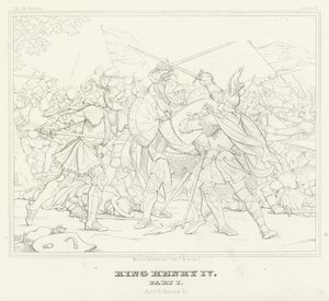 Kong Henrik IV, del I, akt V, scene 4 (gravering) af Friedrich August Moritz Retzsch