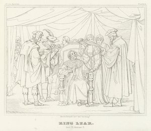 King Lear, akt IV, scene 7 (gravering) af Friedrich August Moritz Retzsch