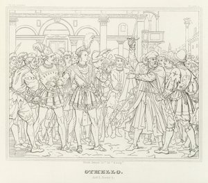 Othello, 1. akt, scene 2 (gravering) af Friedrich August Moritz Retzsch