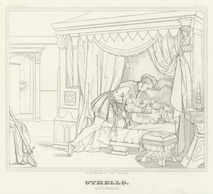Othello, 5. akt, scene 2 (gravering) af Friedrich August Moritz Retzsch
