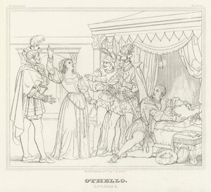 Othello, 5. akt, scene 2 (gravering) af Friedrich August Moritz Retzsch