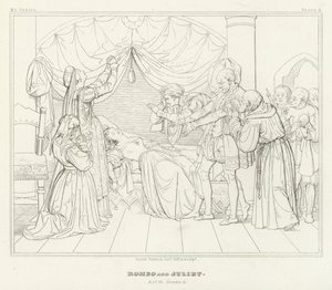Romeo og Julie, akt IV, Scene 5 (gravering)