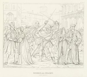 Romeo og Julie, 1. akt, scene 1 (gravering)