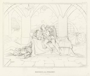 Romeo og Julie, 5. akt, scene 3 (gravering)
