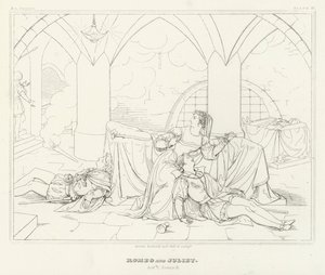 Romeo og Julie, 5. akt, scene 3 (gravering)