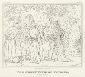 The Merry Wives of Windsor, Akt V, Scene 4 (gravering) af Friedrich August Moritz Retzsch