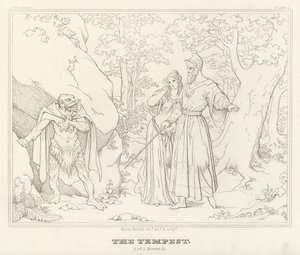 Stormen, Akt I, Scene 2 (gravering) af Friedrich August Moritz Retzsch