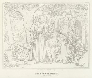 Stormen, Akt I, Scene 2 (gravering) af Friedrich August Moritz Retzsch