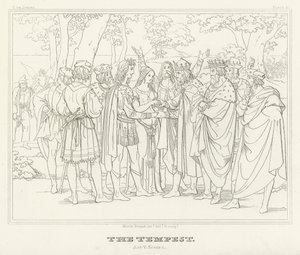 Stormen, Akt V, Scene 1 (gravering) af Friedrich August Moritz Retzsch