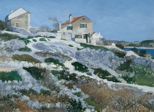 Fiskerhuse på Lussin af Friedrich Beck