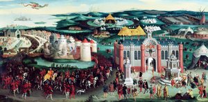 Møde på Guldklædets Mark, 7. juni 1520, efter Hans Holbein den Ældre (14605-1524)